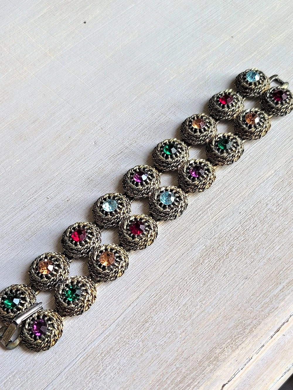 Judy Lee Multicolor Rhinestone Statement Bracelet - Picture 5 of 7